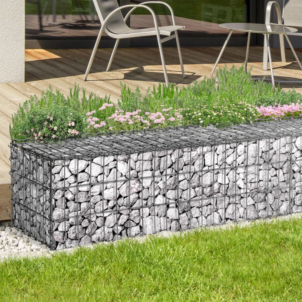 IDMarket - Set di 2 gabbioni in pietra 100 x 30 x 30 cm