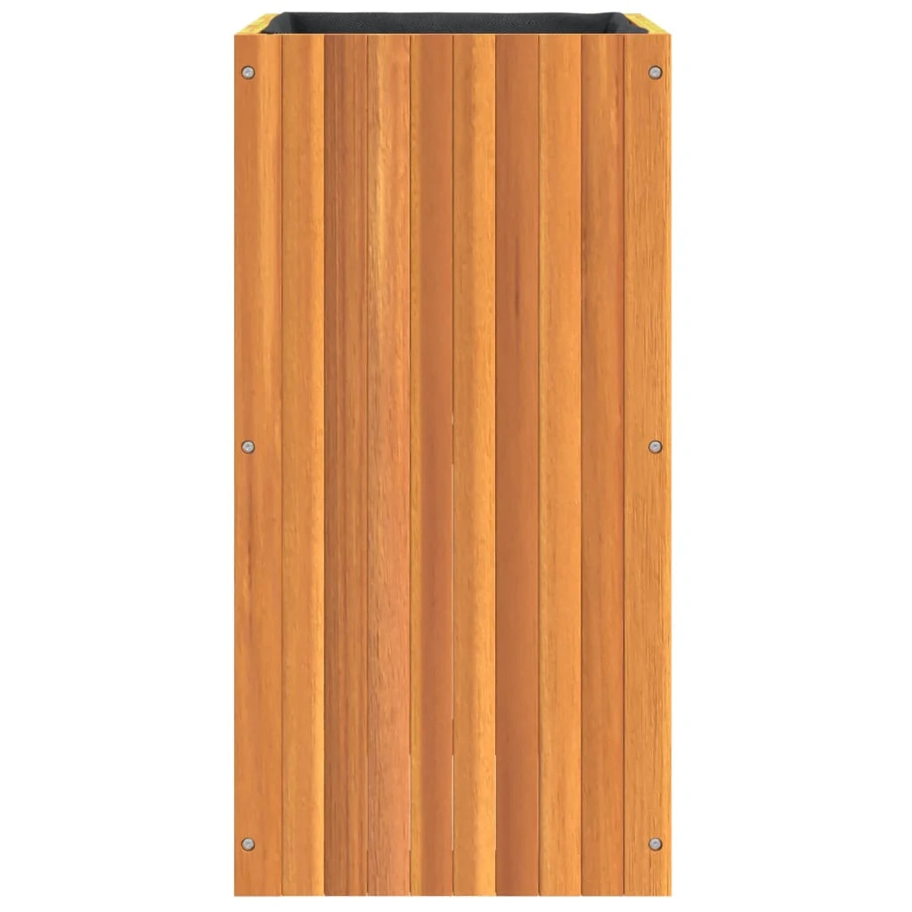 Vassoio per fioriera aiuola rialzata piante fiori terrazza giardino 45 x 45 x 90 cm legno massello di acacia marrone 02_0037619
