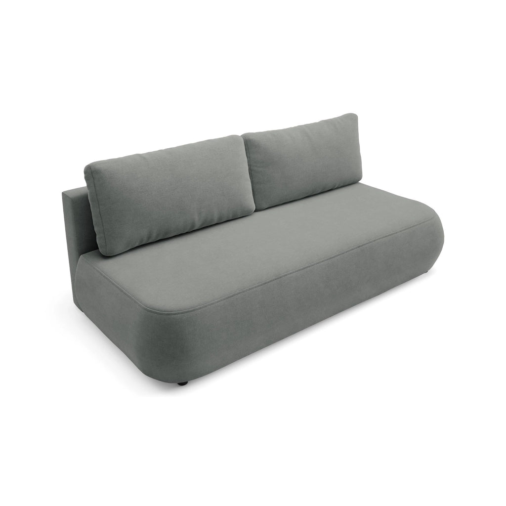 Brugnato, Divano Letto 2 Posti Contenitore, 210x106 cm Grigio