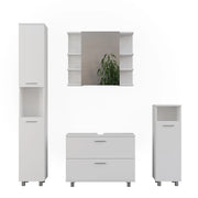 Vicco Set di mobili da bagno Bianco 4 parti