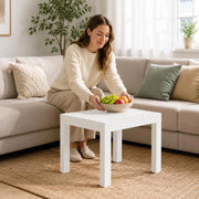 Garden Table White 59x47x40 Cm PP
