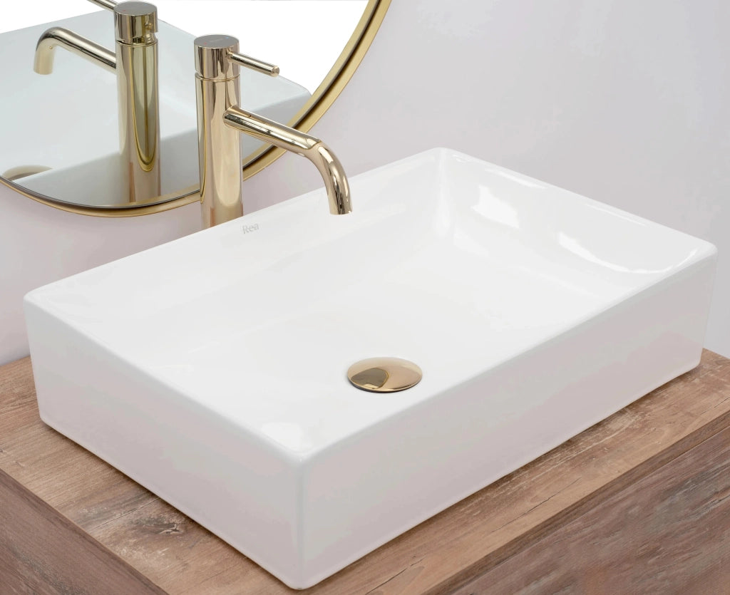 Lavabo Da Appoggio Rea Inga White