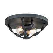 Plafoniera rotonda 33 cm 2xE27 grigio Bradbury Quoizel