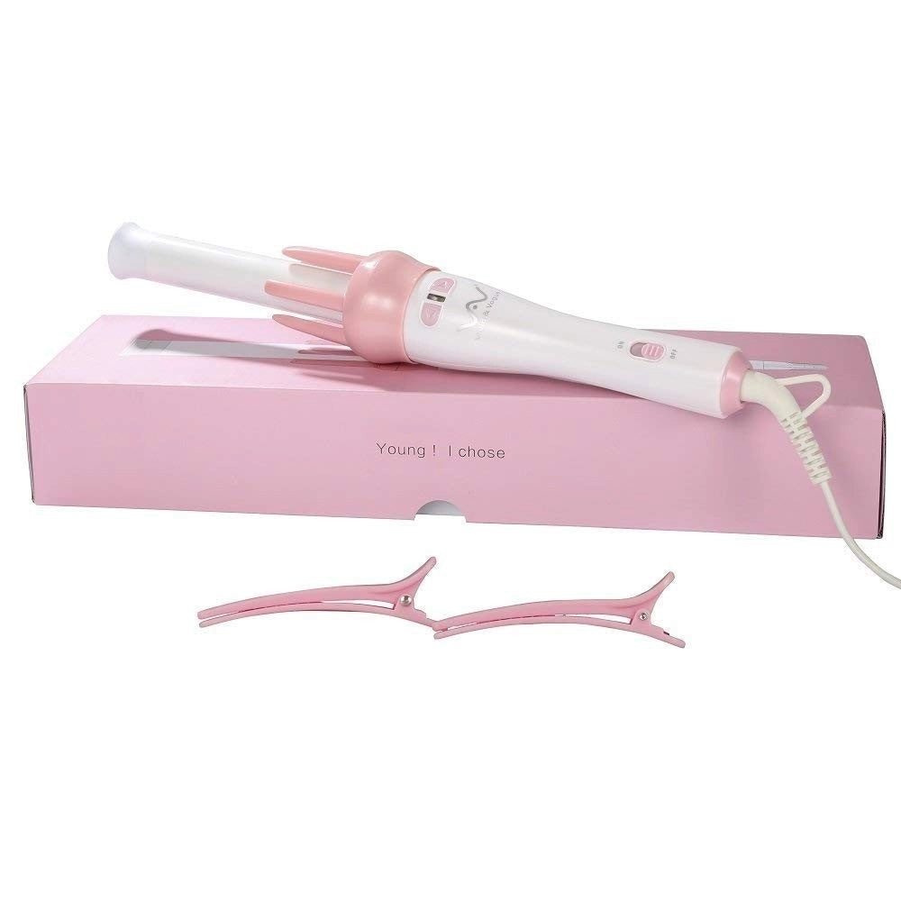 Trade Shop - Ferro Arricciacapelli Piastra Rotante Arriccia Capelli Ricci Automatico Pettine -