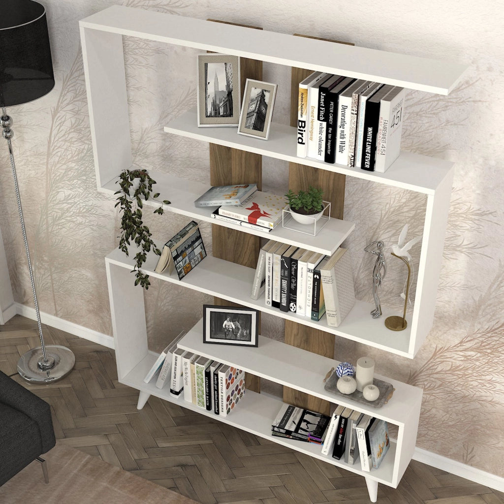 Libreria in legno "Rain" - 120 x 20 x 162 cm - Marrone