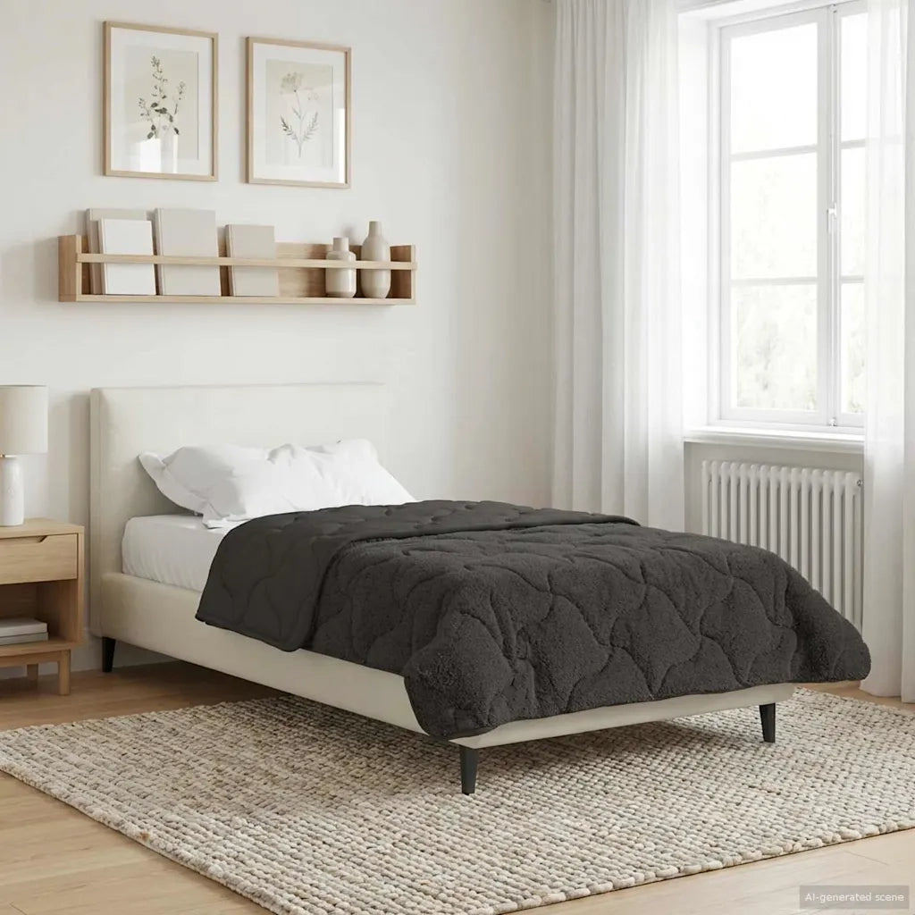 Piumone Completo Annuale Trapuntato Antracite 135 x 200 cm 42026229