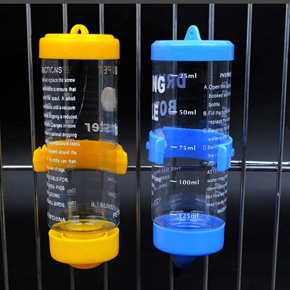 Trade Shop - Borraccia Criceti Piccoli Animali 125ml Acciaio Plastica Design Sfera Antigoccia -