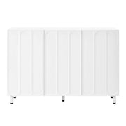 Credenza con 3 ante e ripiani regolabili; chiusura ammortizzata - per ingresso - bianco
