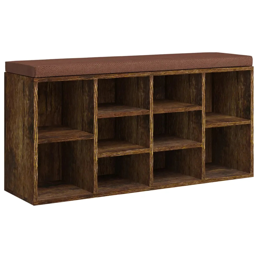 Scarpiera | Mobile per scarpe Rovere Fumo 103x30x48 cm in Legno Multistrato