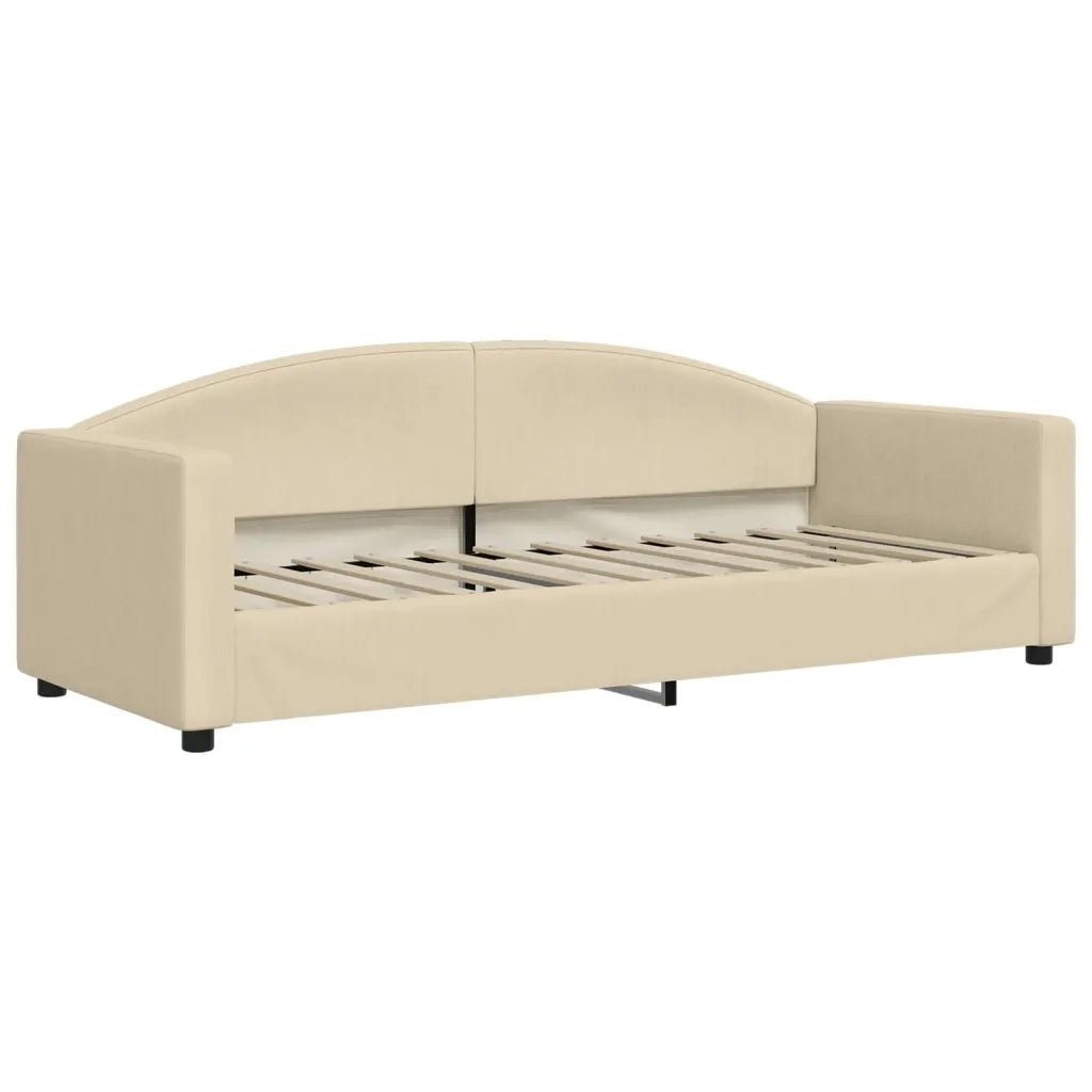 Divano Letto Estraibile con Cassetti-Sofa Letto-Daybed Crema 80x200 cm in Tessuto 978224