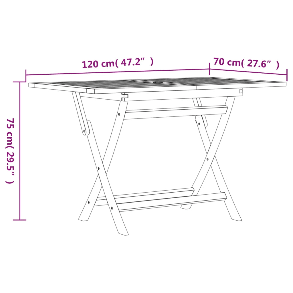 Set da Pranzo da Giardino 7 pz in Legno Massello di Teak