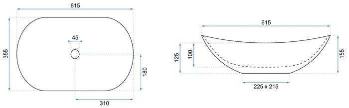 Lavabo Da Appoggio Rea Royal 60