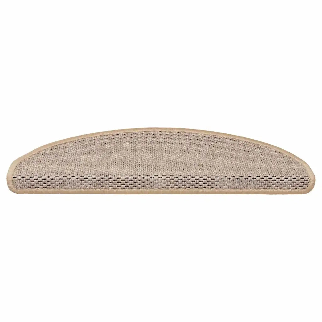 Tappeti Adesivi Scale Aspetto Sisal 15 pz | Gradini per Scale 65x21x4cm Beige Chiaro