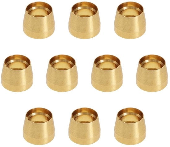 Connettore di raccordo 10 pezzi - Ottone - AN3 - Guarnizione di supporto per olio - Connessione impermeabile - Duraturo e resistente - Connettore di accoppiamento