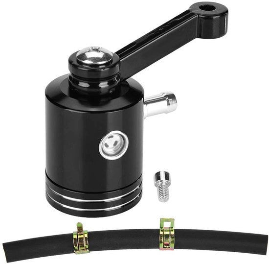 Reservoio di miscelazione liquido frenante - Lega di alluminio - Nero - Ciotola di olio motore - Reservoio di liquido principale del cilindro - Per Mille RSV Tuono - Reservoio frenante