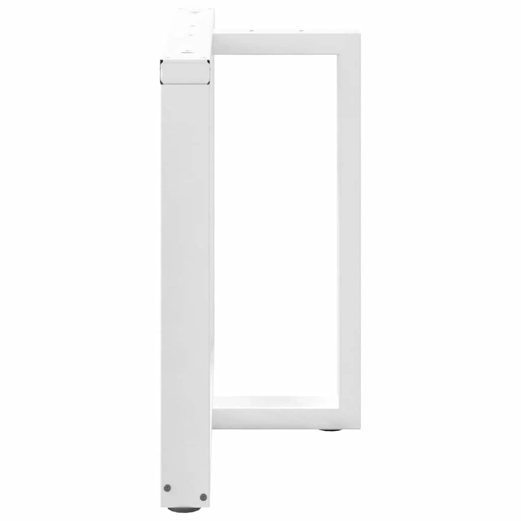 Set di 2 gambe a T per tavolo da pranzo 90 x 35 x 73 cm con piedini regolabili design moderno acciaio bianco 02_0057331
