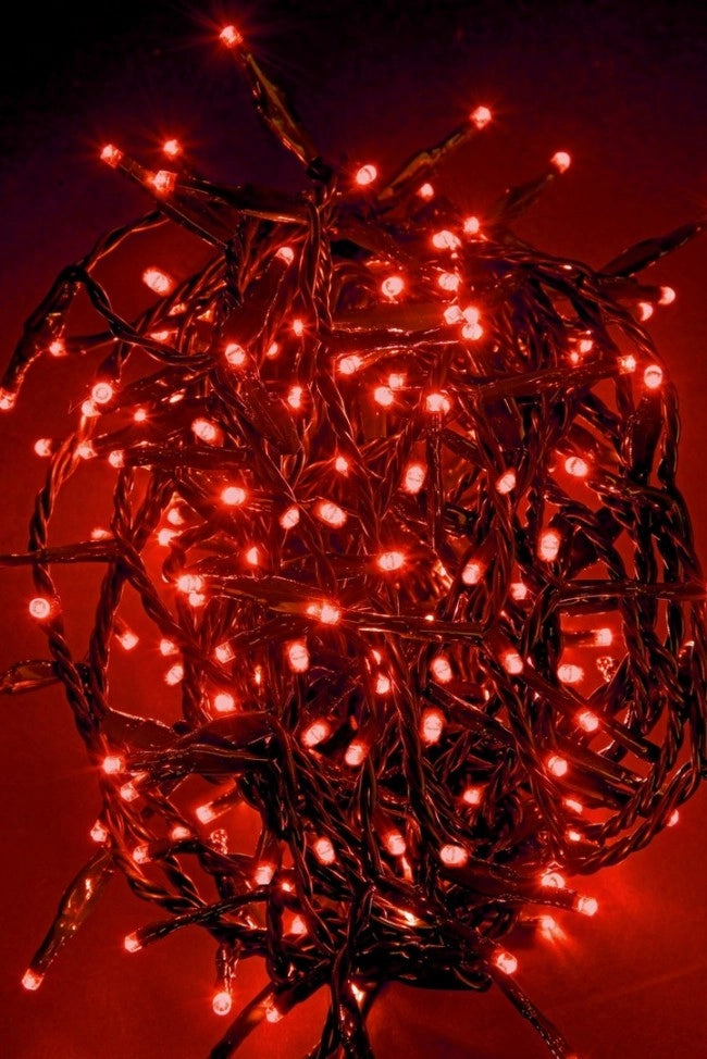 180 LED rosso 5 mm filo verde IP44