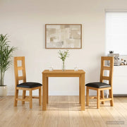 Set da pranzo 3 pz Nero Legno di Quercia Massello 3430325