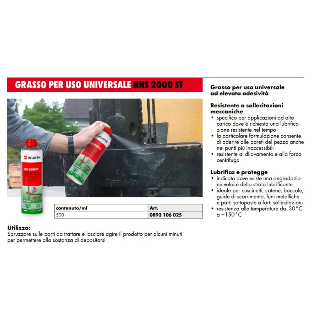 Grasso incolore 500ml hhs 2000 st lubrificante spray adesivo resistente alle alte pressioni