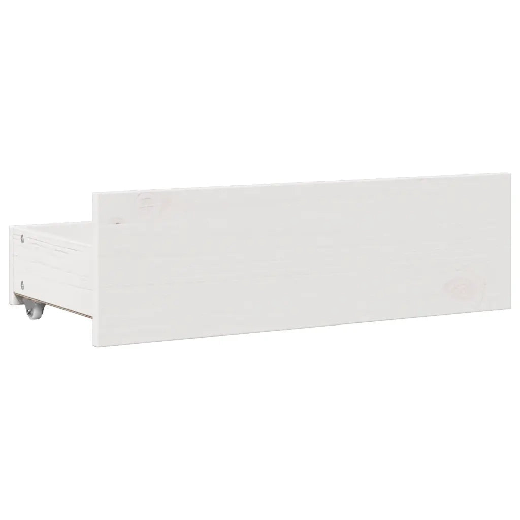 vidaXL Giroletto senza Materasso con Cassetti Bianco 135x190 cm Pino