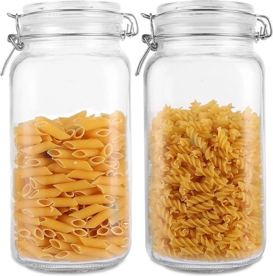 Set di 2 grandi contenitori di conservazione con chiusura a gancio - 22 litri contenitori di stock - contenitori di conservazione ermetici - resistente alla lavastoviglie
