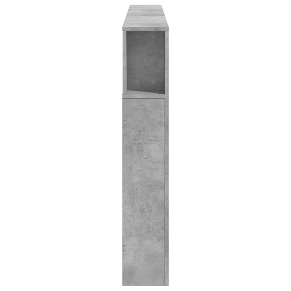 Testiera | Testata LED Grigio Cemento 200x18,5x103,5 cm Legno Multistrato