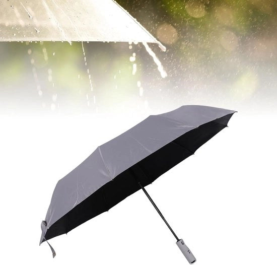 Ventilatore a Umbrella Doppio Flessibile Paraplu per Attività All'Aperto con 10 Costole per Tempo di Sole e Pioggia