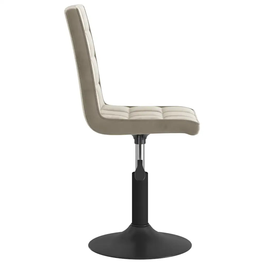 Sedie da Pranzo Girevoli 4 pz Grigio Chiaro in Velluto 3089289