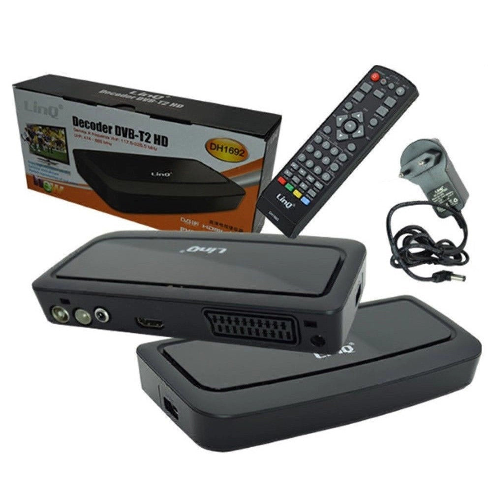 Trade Shop - Decoder Digitale Terrestre Tv T2 Full Hd Dvb-t2 Hdmi Usb Linq Dh1692 -
