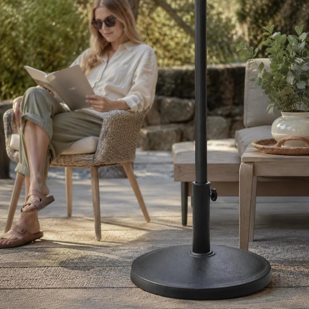 Parasol Base, Round, 10 Kg, Black, Polyresin