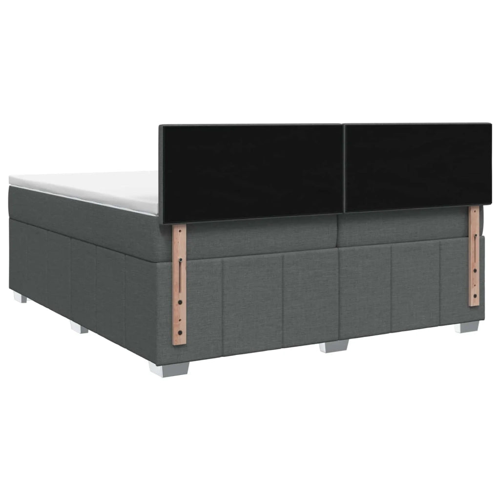 Letto box spring con materasso Grigio Scuro 200 x 200 cm 3451291