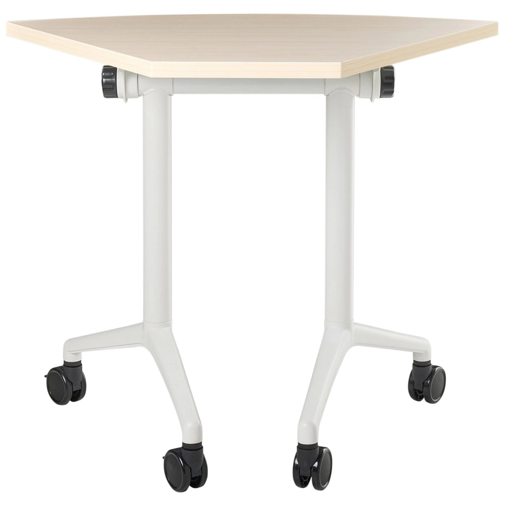 Scrivania pieghevole moderna ad angolo con rotelle 90 x 64 cm Struttura in metallo marrone chiaro Design moderno