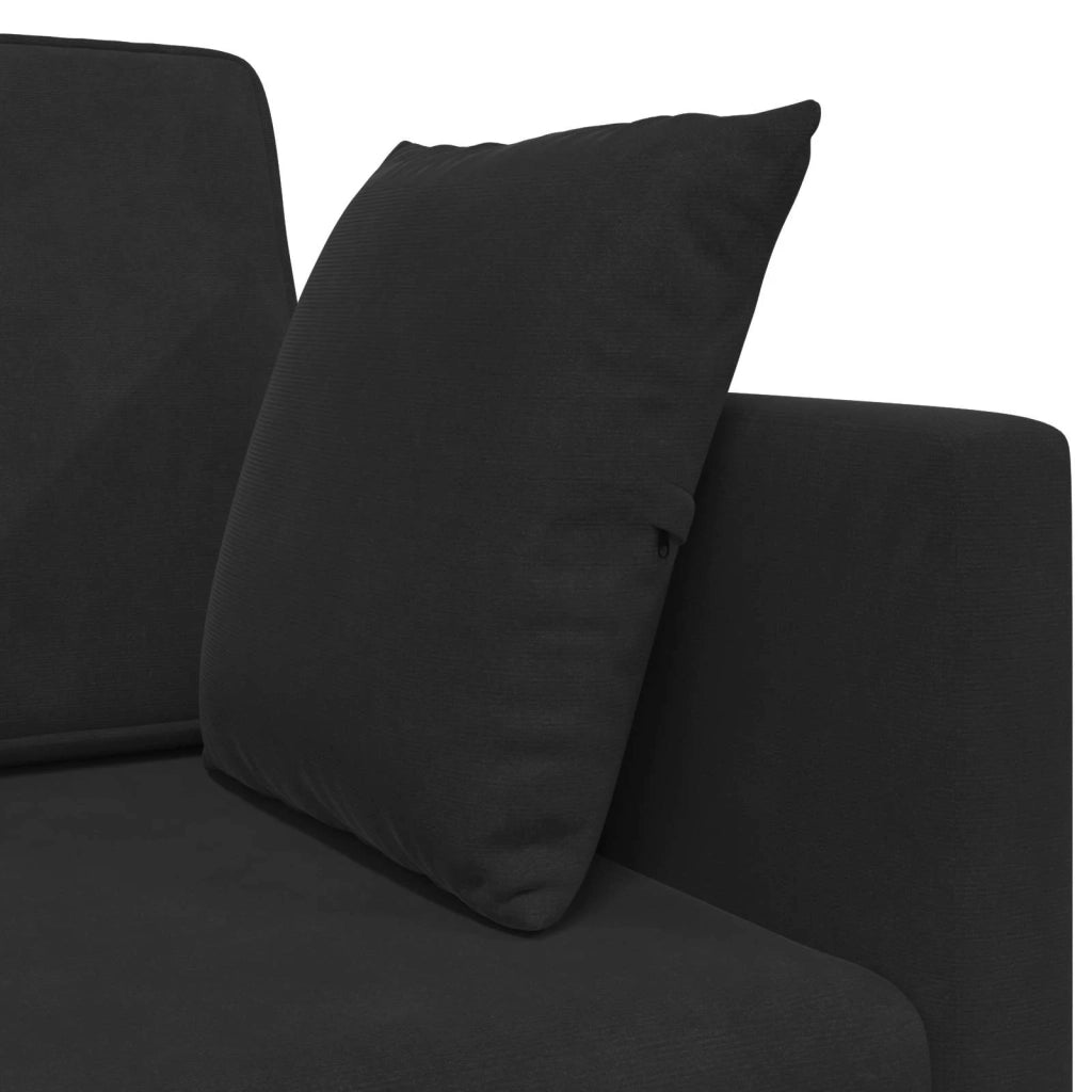 Divano-letto | Sof¨¤ letto | Letto singolo da pavimento Nero 213 x 70 x 77 cm Velluto