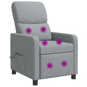 Poltrona Massaggiante Grigio Chiaro Tessuto 42034829