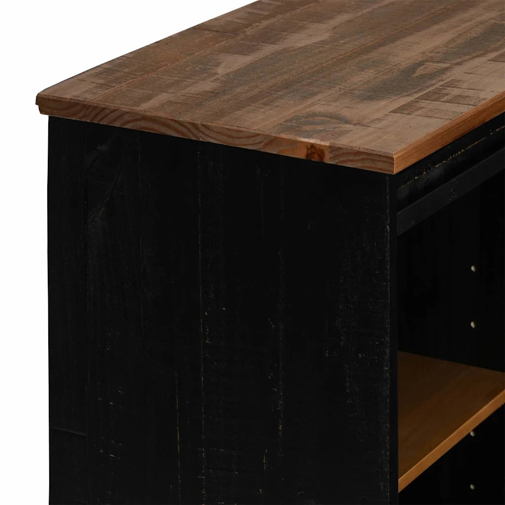 Credenza HALDEN con Anta Scorrevole 80x40x80 cm Legno Massello 4018424