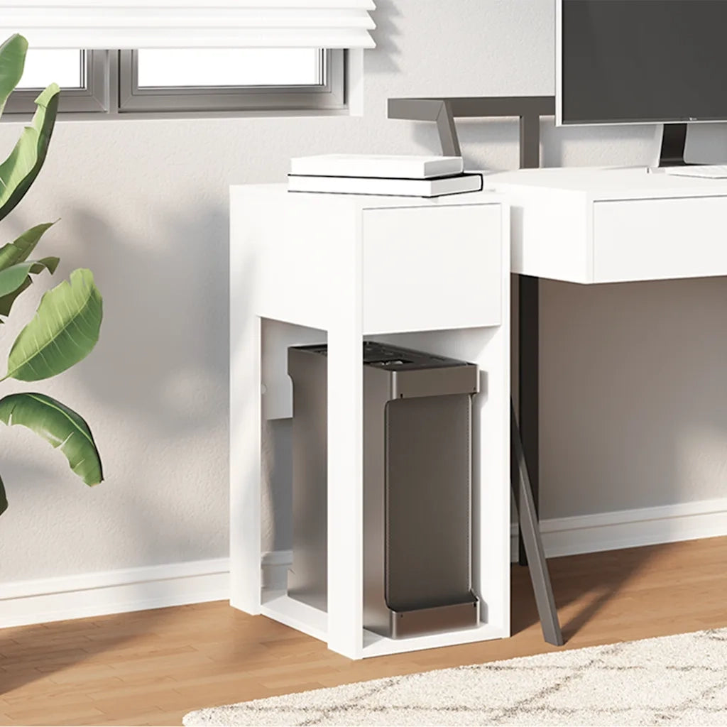 Supporto a Torre per Computer con Cassetto Bianco 30x44x74 cm CFW7239077