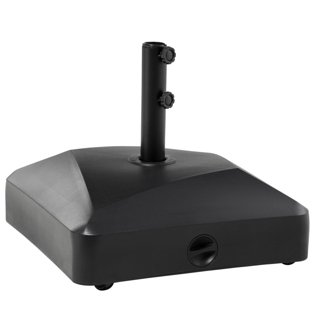 Base per ombrellone quadrata con ruote ¨C zephmum ¨C 54,5x54,5x46,5 cm nero