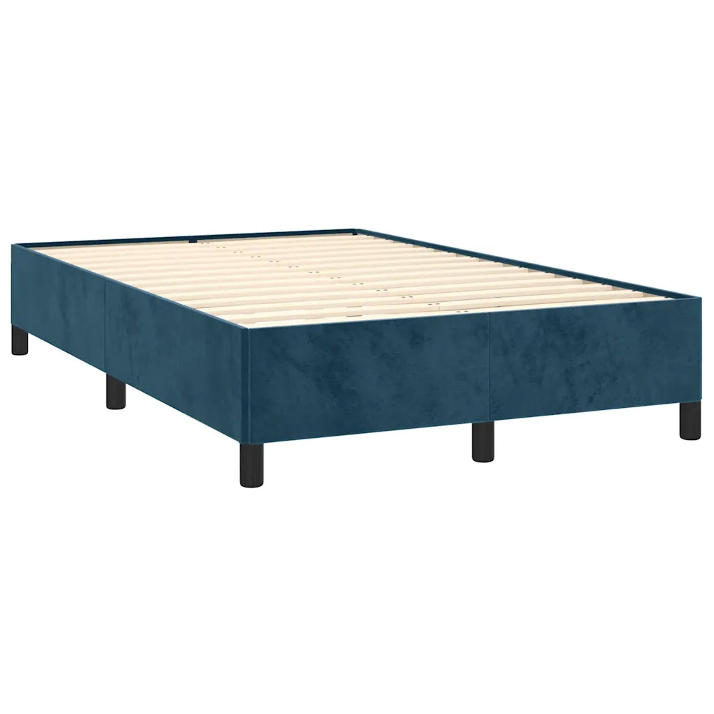 Giroletto senza Materasso-Struttura Letto Blu Scuro 120x190 cm Velluto 261949