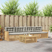 Set di divani da esterno 5 pcs Bianco e Grigio Chiaro 3390001