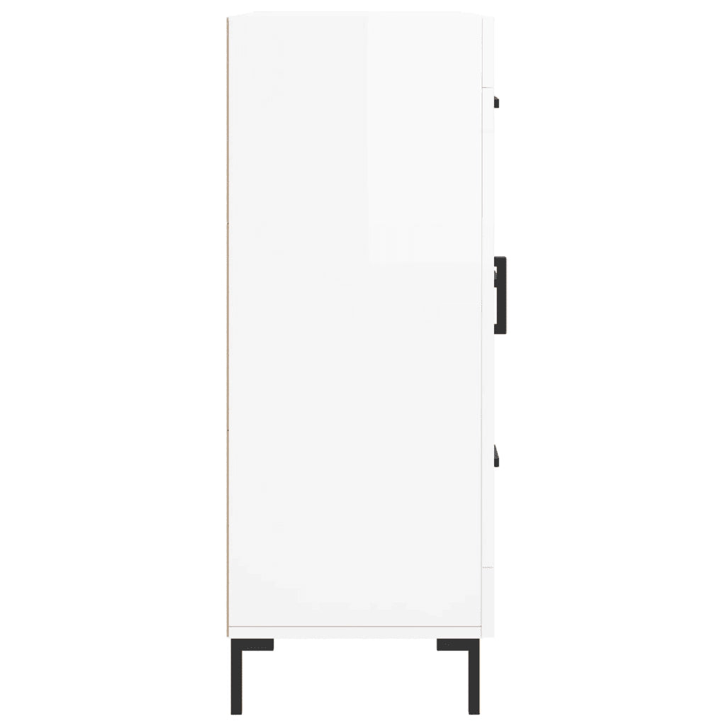 Credenza 69,5x34x90 cm in Legno Multistrato Bianco Lucido 828046