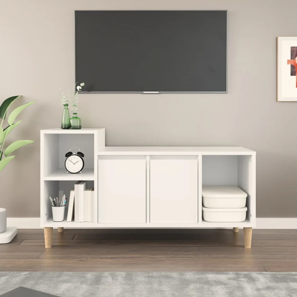 Mobile TV | Armadietto TV | Mobile Porta TV Bianco 100x35x55 cm in Legno Multistrato