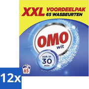 12 x Detersivo in Polvere Bianco 65 Lavaggi 3,835 kg - Detersivo in Polvere Bianco XXL - Detersivo in Polvere - Detersivo Bianco - Brillante Bianco - Lavaggio Rapido