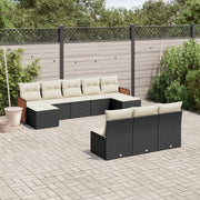 Set Divani da Giardino 10pz con Cuscini in Polyrattan Nerocod mxl 112335