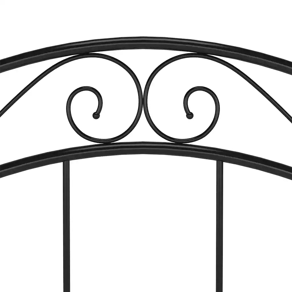 Giroletto-Struttura Letto Nero in Metallo 90x200 cm 898457