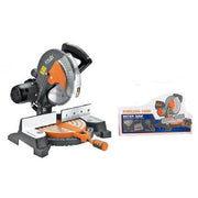 Trade Shop - Troncatrice Per Legno K10582 1800 Watt Con Piano Sega Circolare 255 Mm -