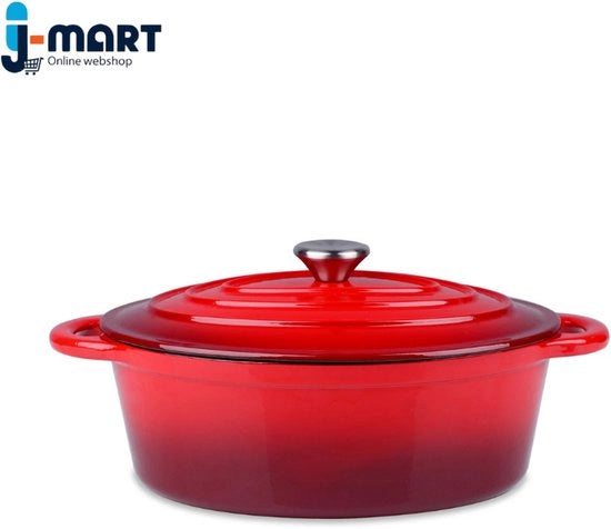 Pentola per Cottura - Olio - Cucina - Bollitore - Pentola in Ottone - Piatto Smaltato - Gas/Induzione/Ceramica - 22.7 cm - 5 Litri