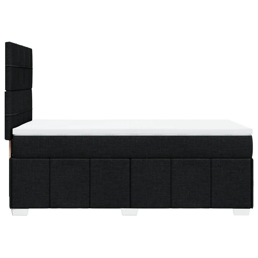 Giroletto a Molle con Materasso Nero 100x200 cm in Tessuto 3291581