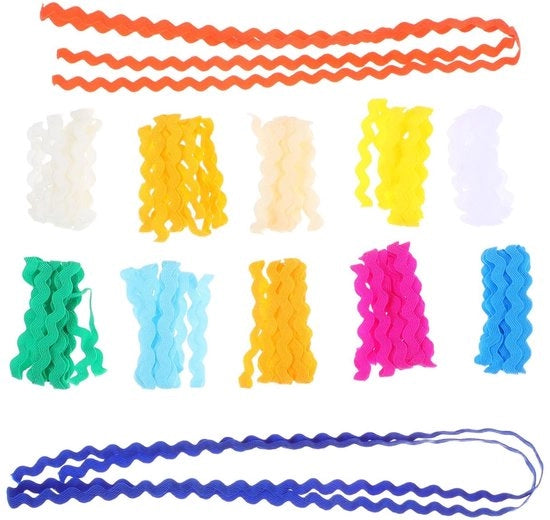 Set di decorazioni in crinoline 2 pezzi - 6 colori - decorazioni per abbellire - macramé - stoffa decorativa