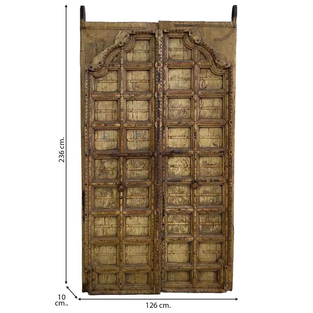 Porta in legno fatta a mano 126x10x236h cm