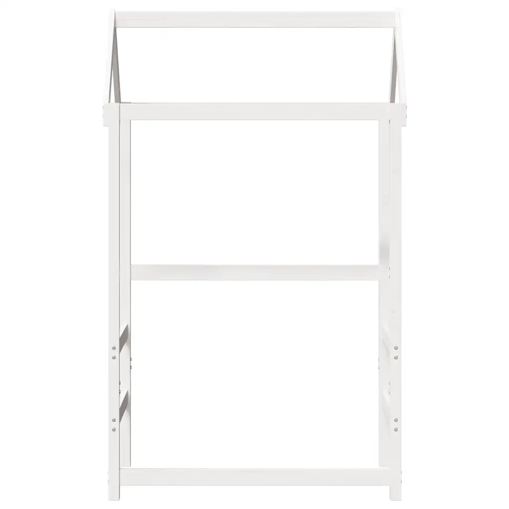 Tetto Letto Bambini Bianco 98x70x176,5 cm Legno Massello Pino